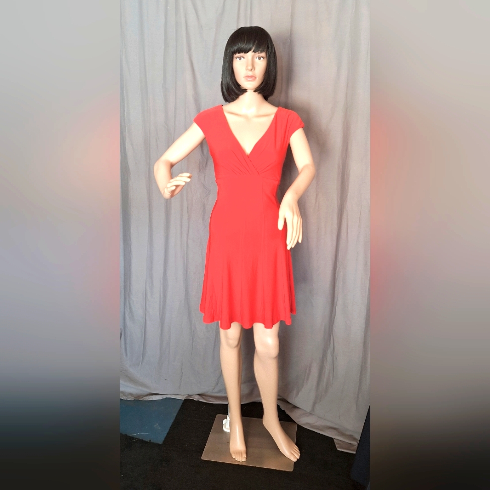 Ralph Lauren Red Cap Sleeve Mididress/ Size 4